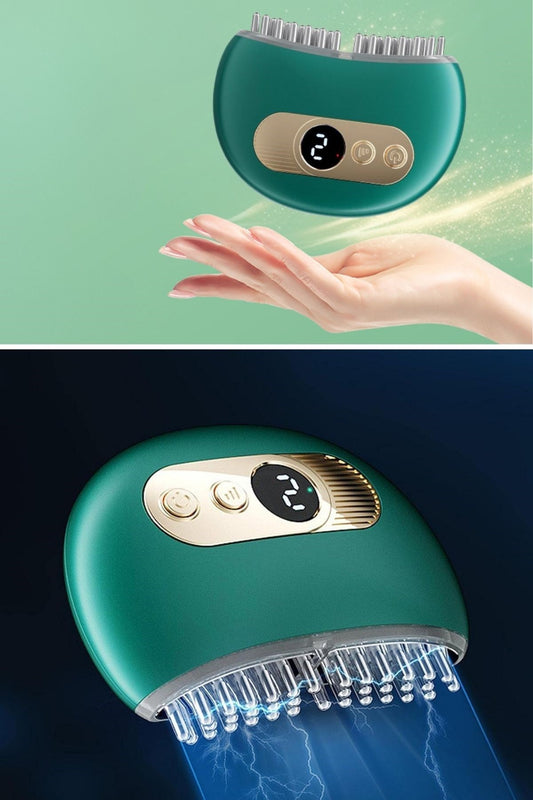 1 Adet Akıllı Elektrik Akımlı EMS Titreşimli Masaj Tarağı Kademeli Yüz Masaj Aleti Aparatı