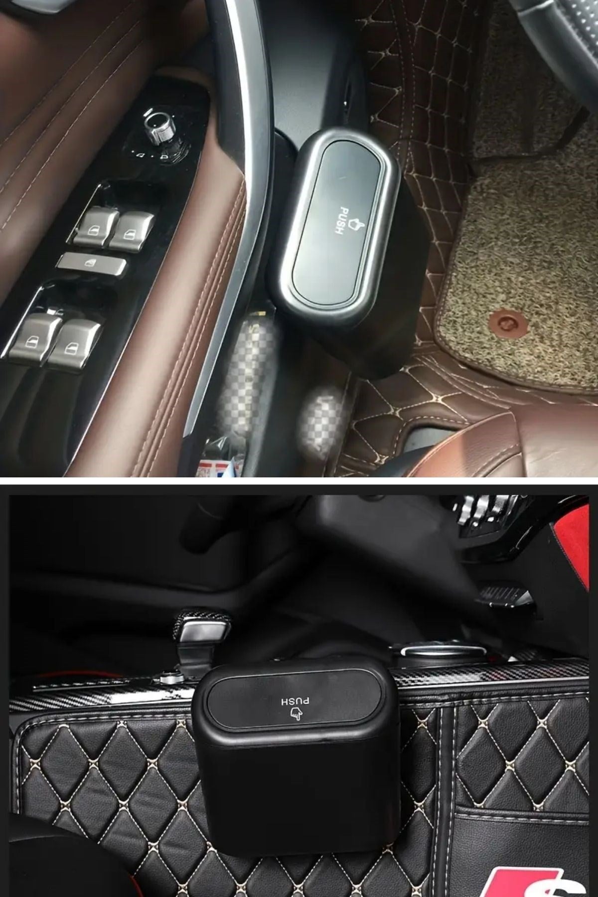 Araç İçi Takılarak Sabitlenebilen Mini Kapaklı Çöp Kovası