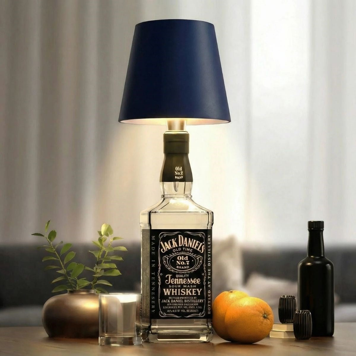 Kablosuz Şarjlı Aplik Şişe Lambası - Dokunmatik 3 Farklı Işık Modlu Şişe İçin LED Masa Lambası