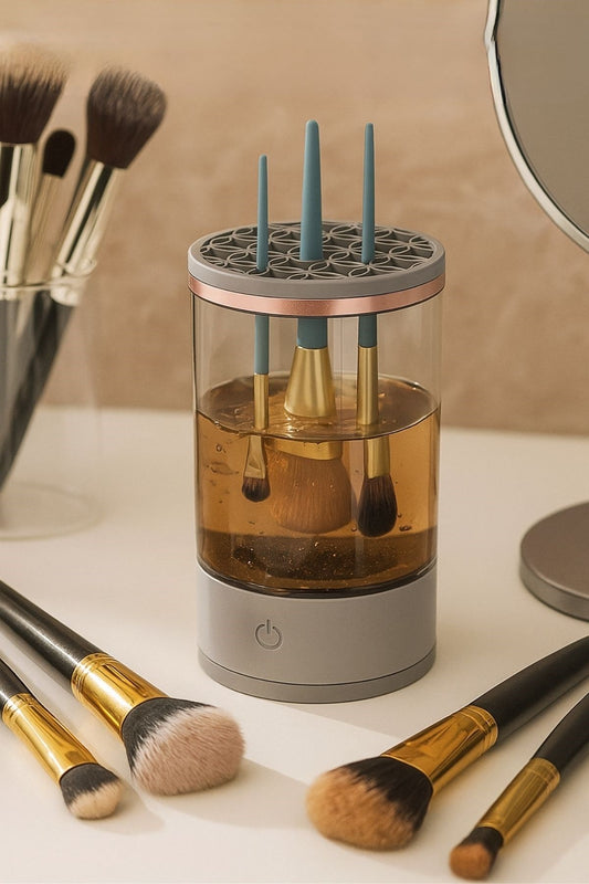 USB Şarjlı Makyaj Fırçası Temizleyici Aparat Hızlı Kurutmalı, Çok Yönlü Fırça Temizleyici