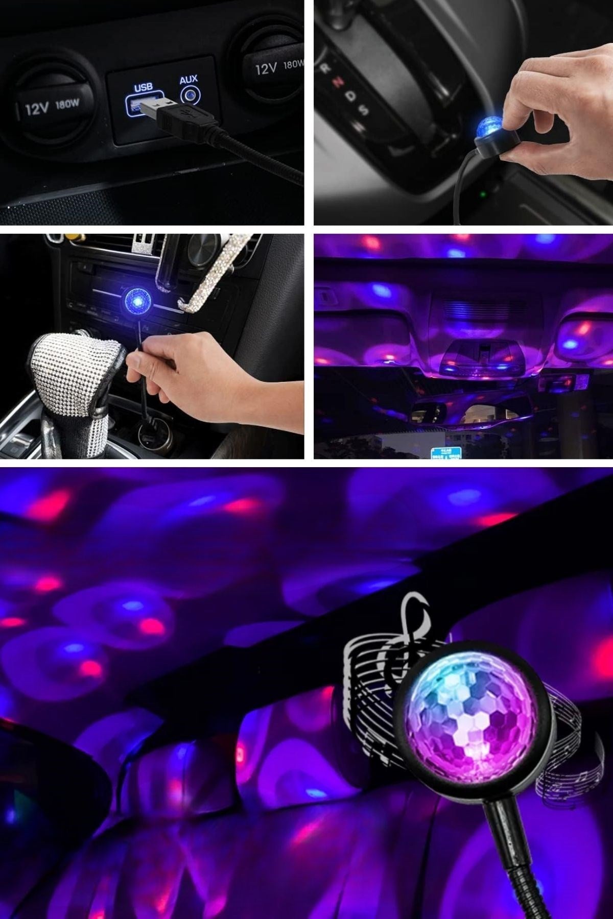 USB Sese Duyarlı 8 Farklı Mod Işıklı LED Atmosfer Işığı – Ambiyans Aydınlatması