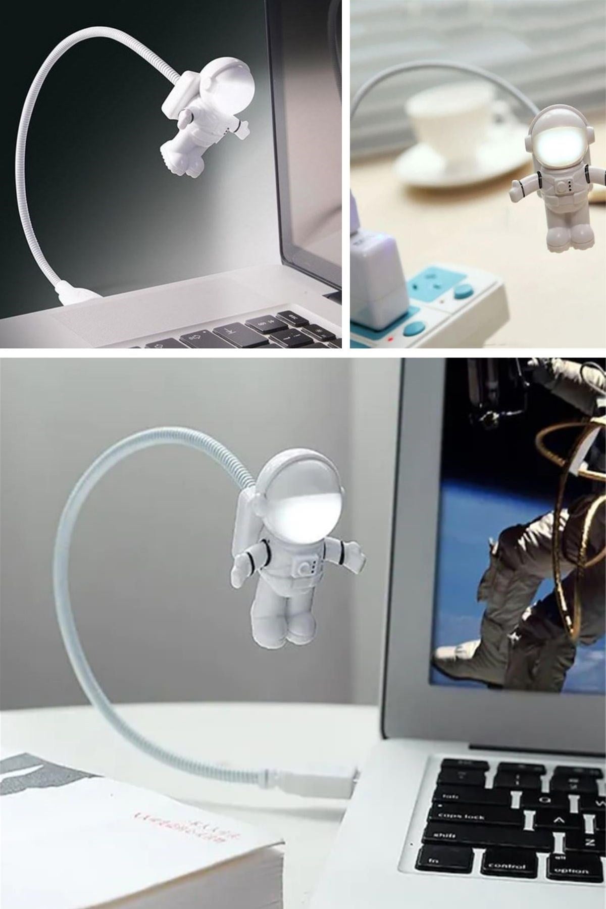 USB Astronot Gece Lambası, Masa Lambası, Kitap Okuma Lambası Işığı